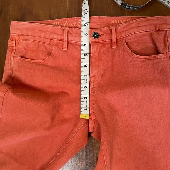 Madewell Womens Low Rise Skinny Skinny Jeans in Orange Size 27 - Picture 9 of 13
